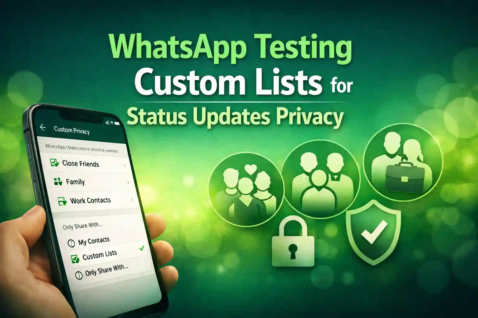 WhatsApp Testing Custom Lists for Status Updates Privacy