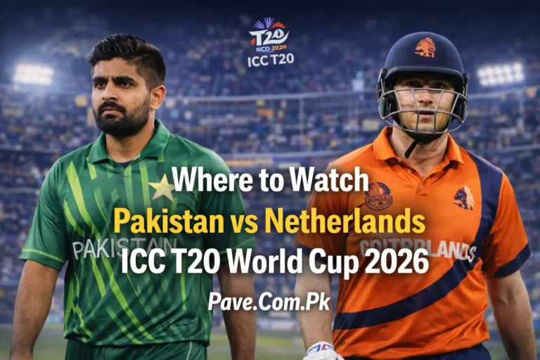 Where to Watch Pakistan vs Netherlands ICC T20 World Cup 2026