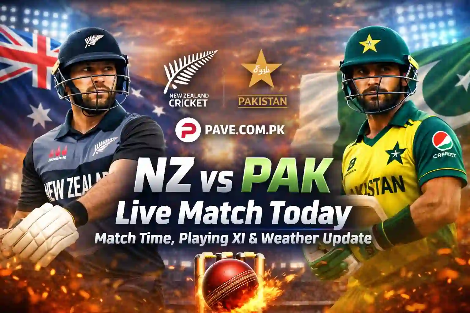 NZ vs PAK Live Match Today – Match Time, Playing XI & Weather Update
