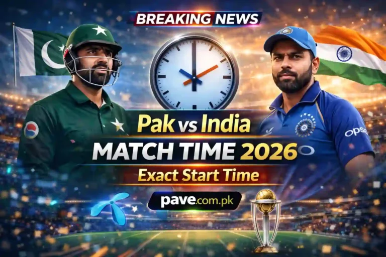 Pak vs India Match Time 2026 – Exact Start Time, Venue & Live Streaming Details
