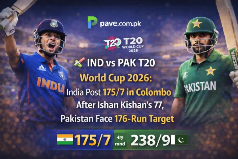 🏏 IND vs PAK T20 World Cup 2026: India Post 175/7 in Colombo After Ishan Kishan’s 77, Pakistan Face 176-Run Target 5 🏏 IND vs PAK T20 World Cup 2026: India Post 175/7 in Colombo After Ishan Kishan’s 77, Pakistan Face 176-Run Target