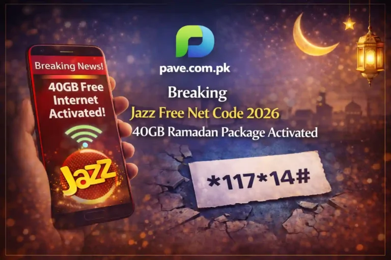 Breaking: Jazz Free Net Code 2026 | 40GB Ramadan Package Activated