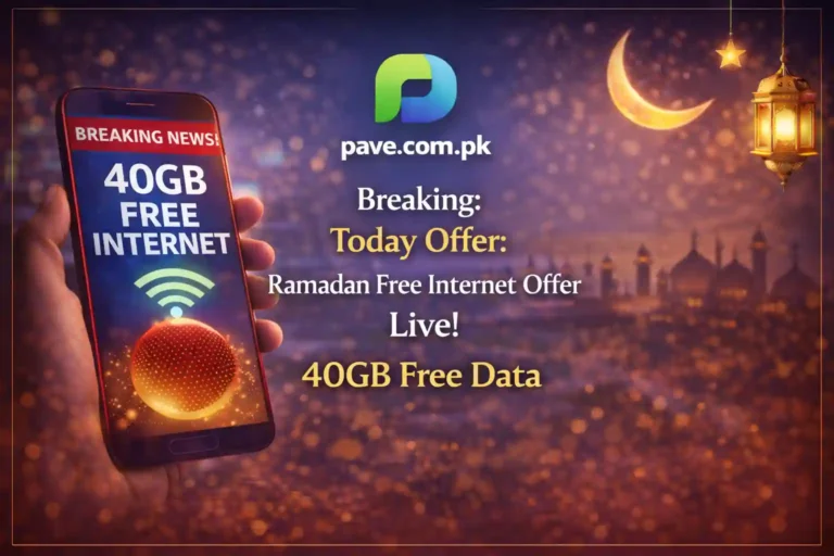 Breaking: Today Offer: Ramadan Free Internet Offer Live! 40GB Free Data
