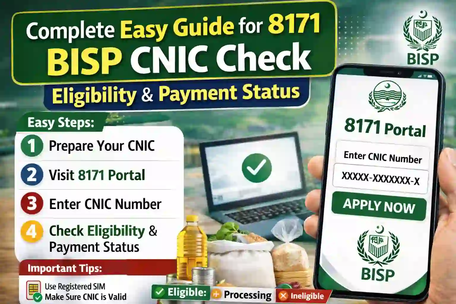 8171 BISP CNIC Check Eligibility & Payment Status Guide