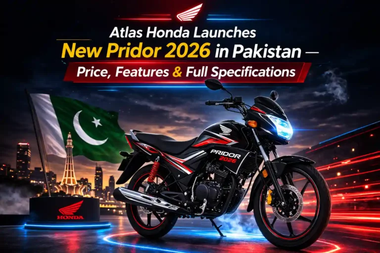 Atlas Honda Launches New Pridor 2026 in Pakistan – Price, Features & Full Specifications 5 Atlas Honda Launches New Pridor 2026 in Pakistan – Price, Features & Full Specifications