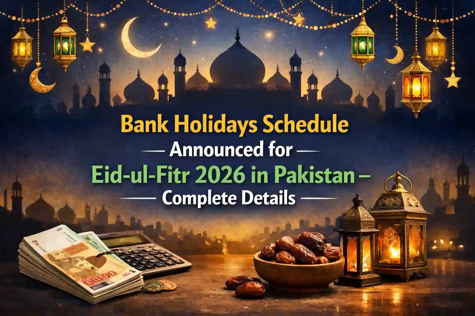 Bank Holidays Schedule Announced for Eid-ul-Fitr 2026 in Pakistan
