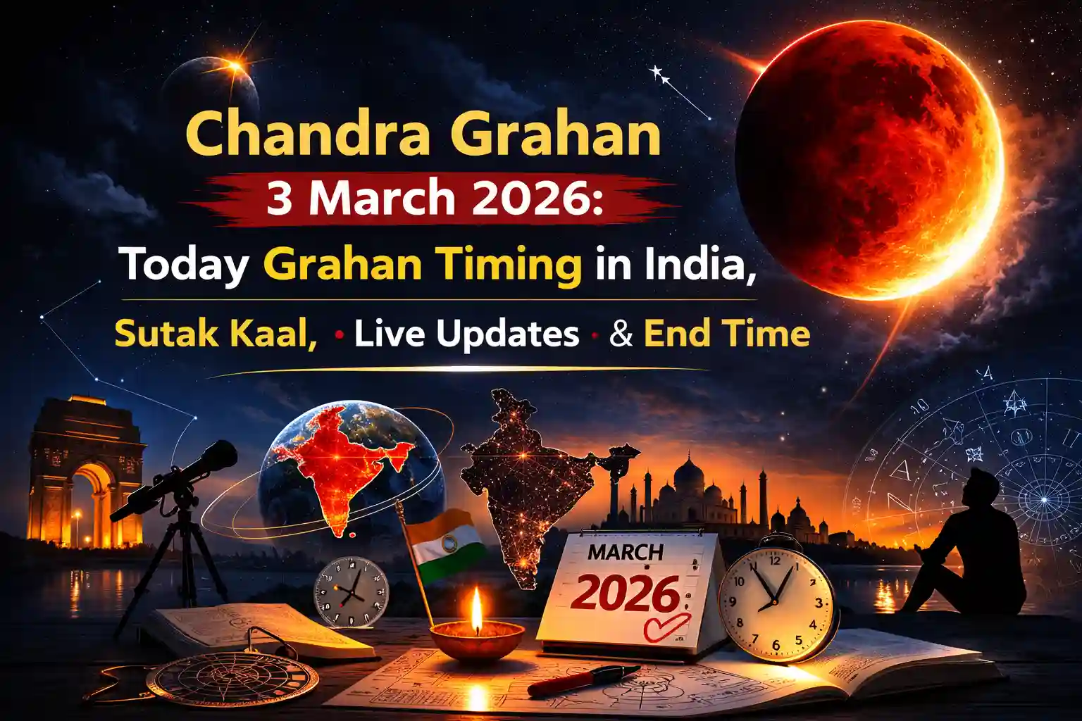 Chandra Grahan 3 March 2026: Today Grahan Timing in India, Sutak Kaal, Live Updates & End Time 1 Chandra Grahan 3 March 2026 Today Grahan Timing in India, Sutak Kaal, Live Updates & End Time
