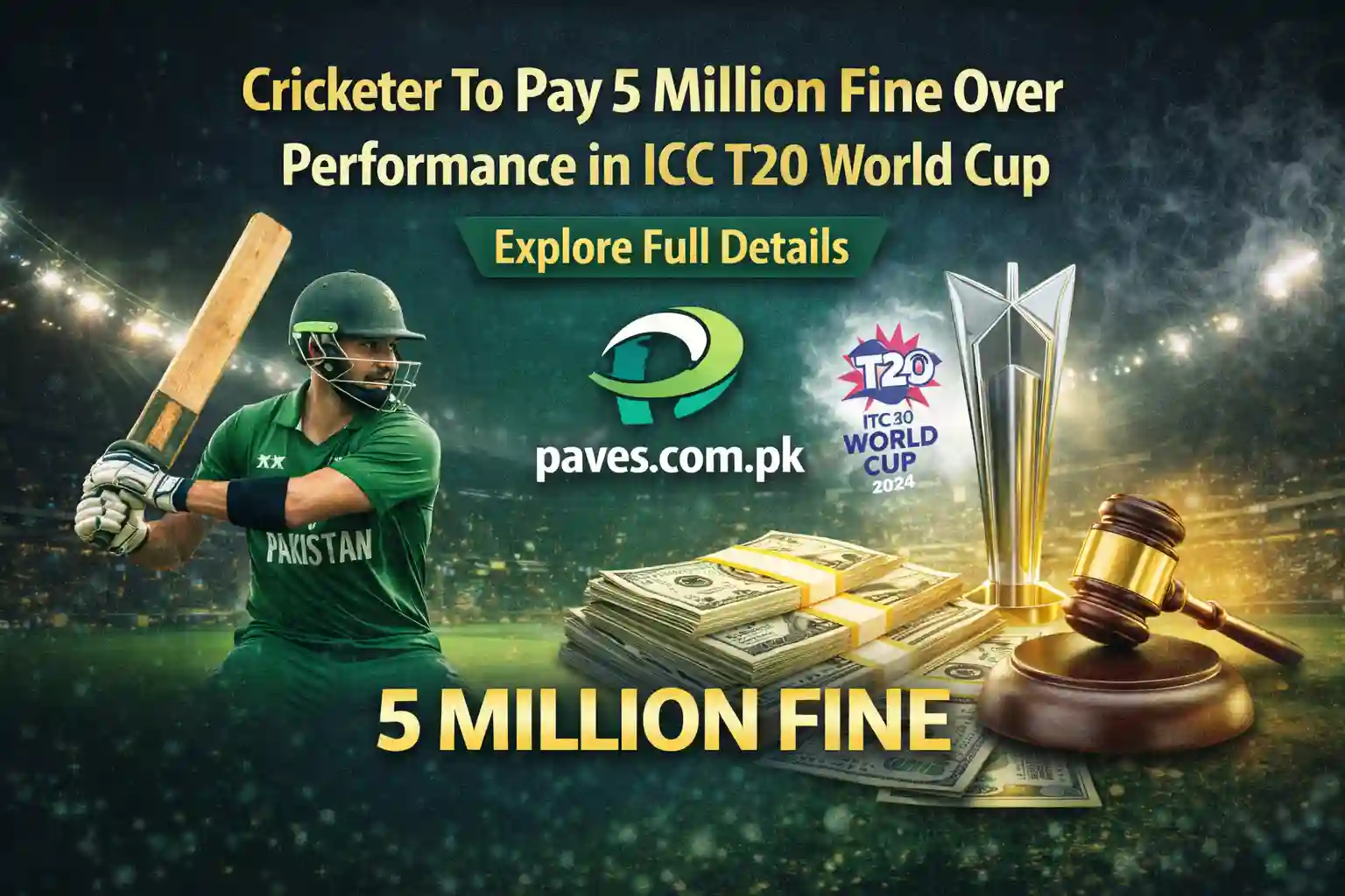 Cricketer To Pay 5 Million Fine Over Performance in ICC T20 World Cup – Explore Full Details 1 Cricketer To Pay 5 Million Fine Over Performance in ICC T20 World Cup – Explore Full Details