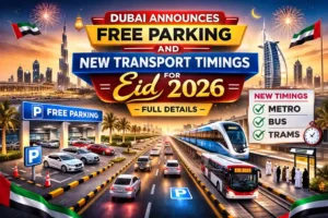 Dubai Announces Free Parking and New Transport Timings for Eid 2026