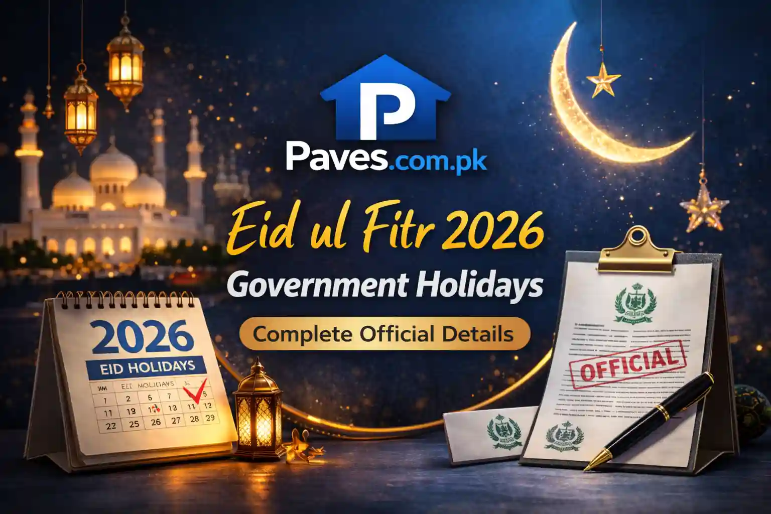 Eid ul Fitr 2026 Government Holidays – Complete Official Details