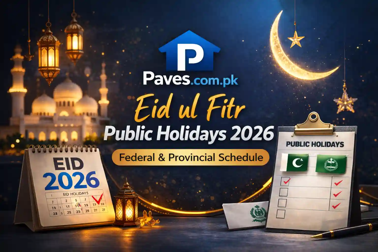 Eid ul Fitr Public Holidays 2026 – Federal & Provincial Schedule 1 Eid ul Fitr Public Holidays 2026 – Federal & Provincial Schedule