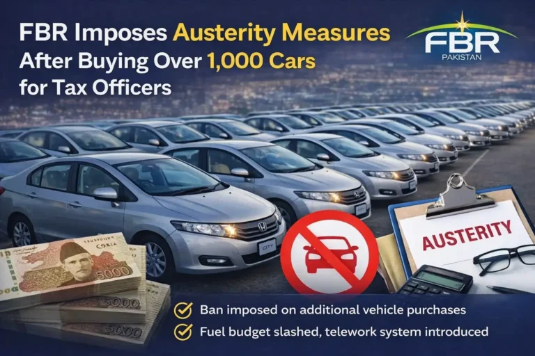 FBR Imposes Austerity Measures After Buying Over 1,000 Cars for Tax Officers
