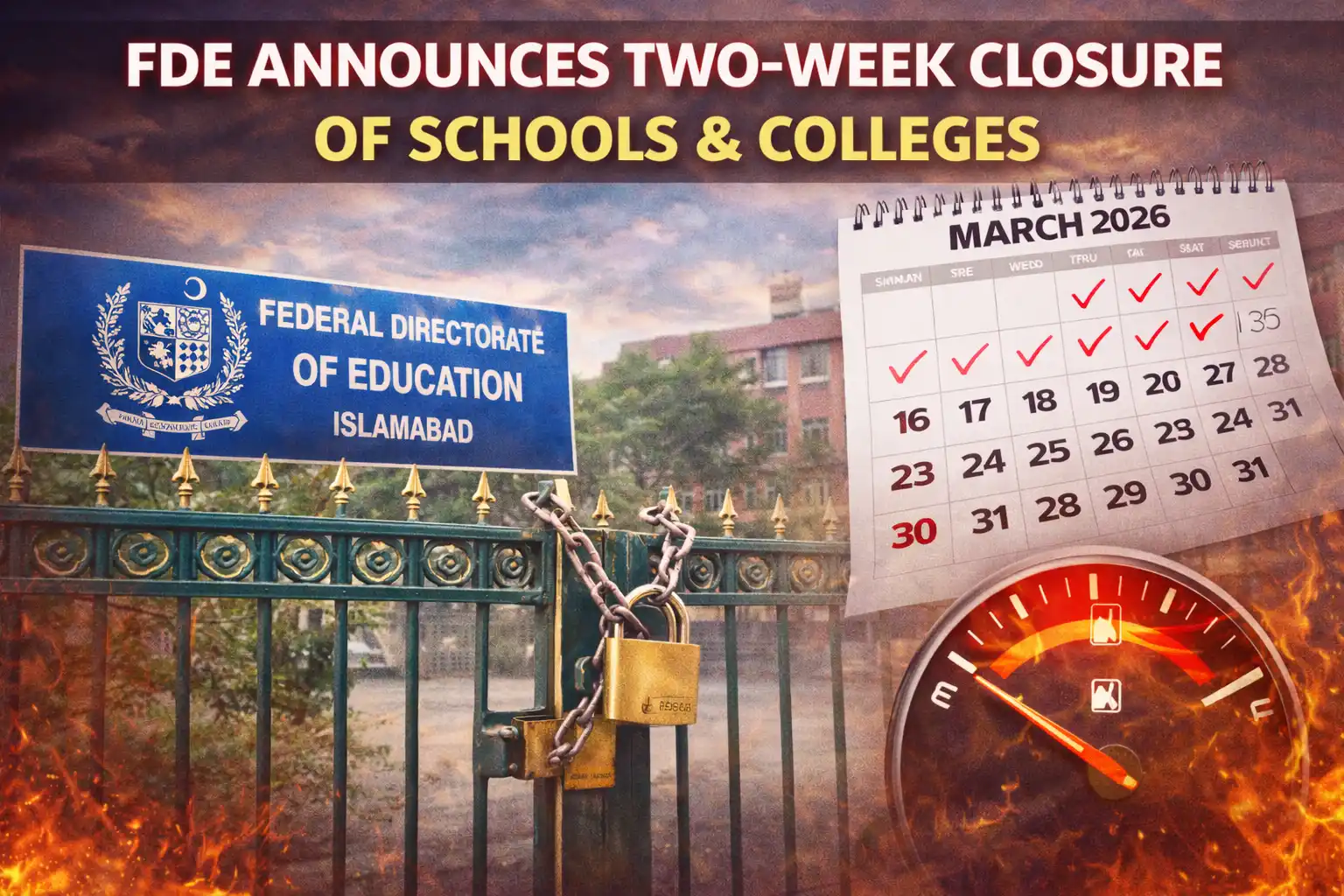 FDE Announces Two-Week Closure of Schools and Colleges in Islamabad 1 FDE Announces Two-Week Closure of Schools and Colleges in Islamabad