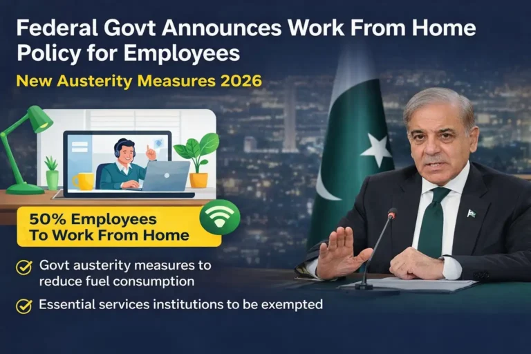 Federal Govt Announces Work From Home Policy for Employees – New Austerity Measures 2026