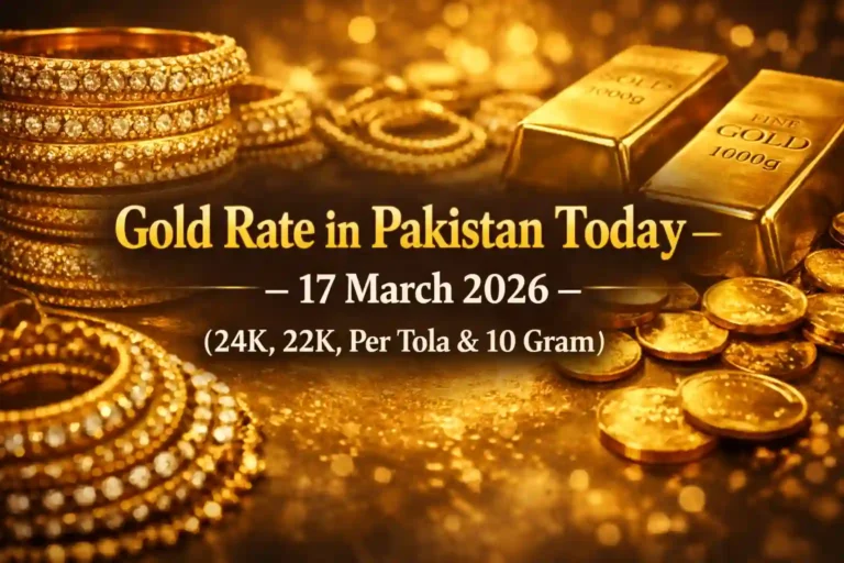 Gold Rate in Pakistan Today – 17 March 2026 (24K, 22K, Per Tola & 10 Gram) 6 Gold Rate in Pakistan Today – 17 March 2026 (24K, 22K, Per Tola & 10 Gram)