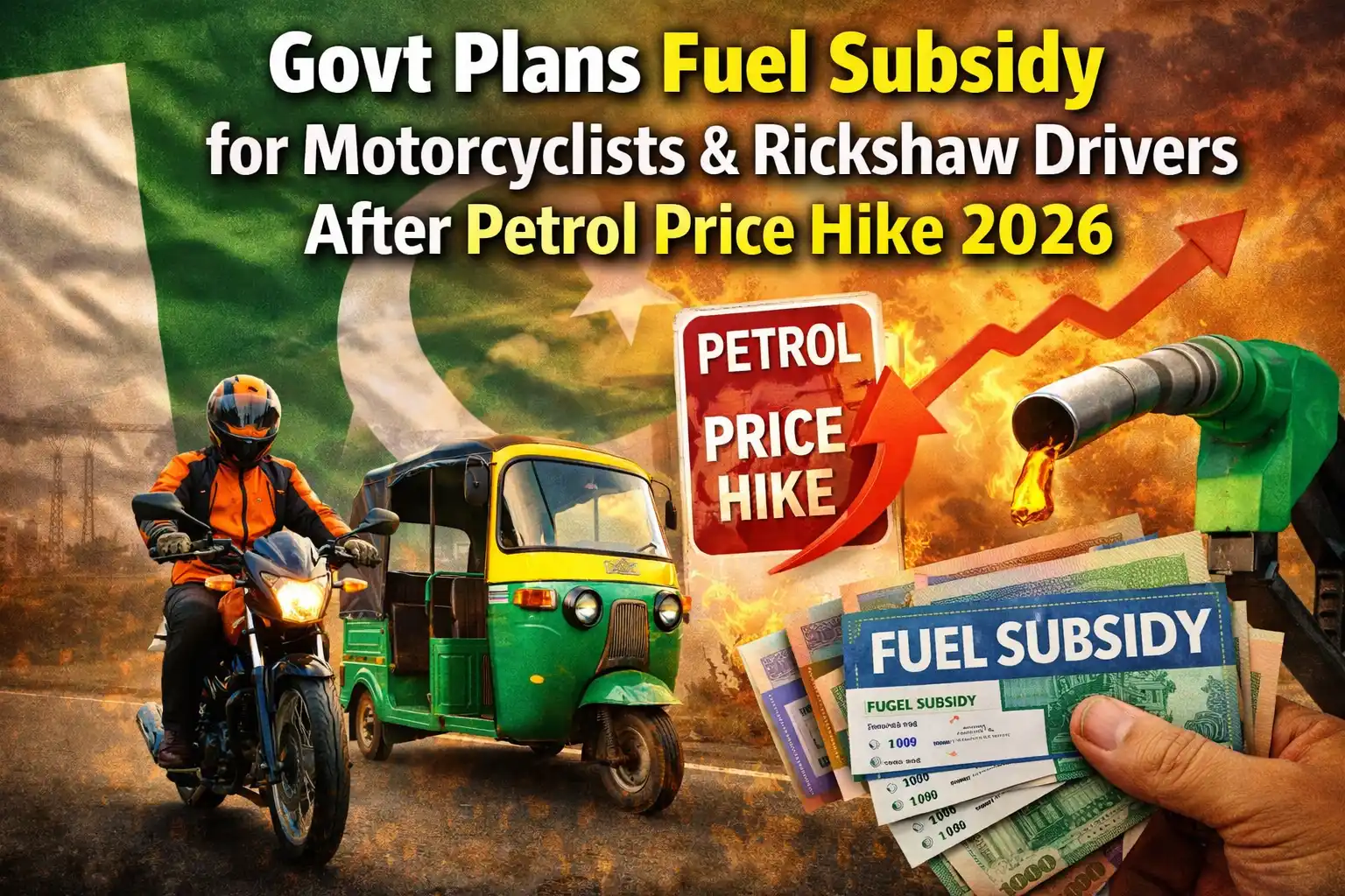 Govt Plans Fuel Subsidy for Motorcyclists & Rickshaw Drivers After Petrol Price Hike 2026