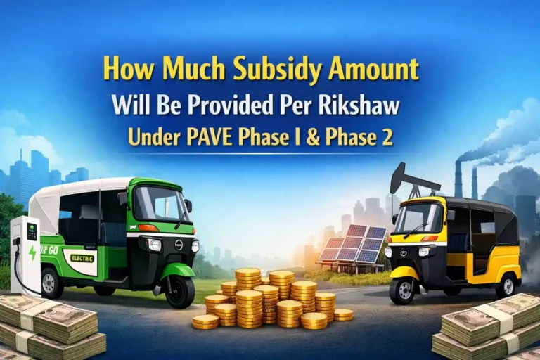 How Much Subsidy Amount Will Be Provided Per Rikshaw Under PAVE Phase I & Phase 2 9 How Much Subsidy Amount Will Be Provided Per Rikshaw Under PAVE Phase