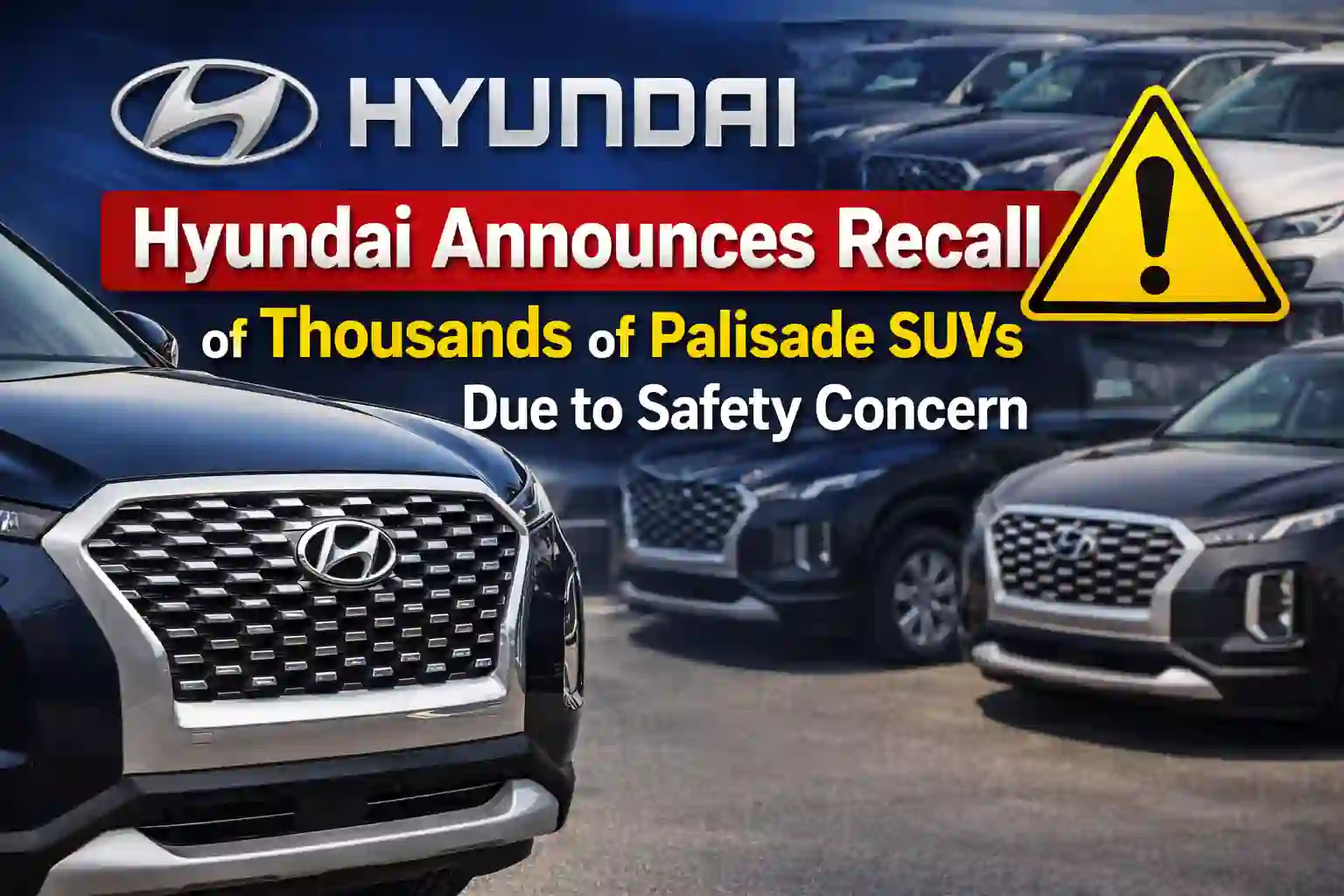 Hyundai Announces Recall of Thousands of Palisade SUVs Due to Safety Concern 1 Hyundai Announces Recall of Thousands of Palisade SUVs Due to Safety Concern