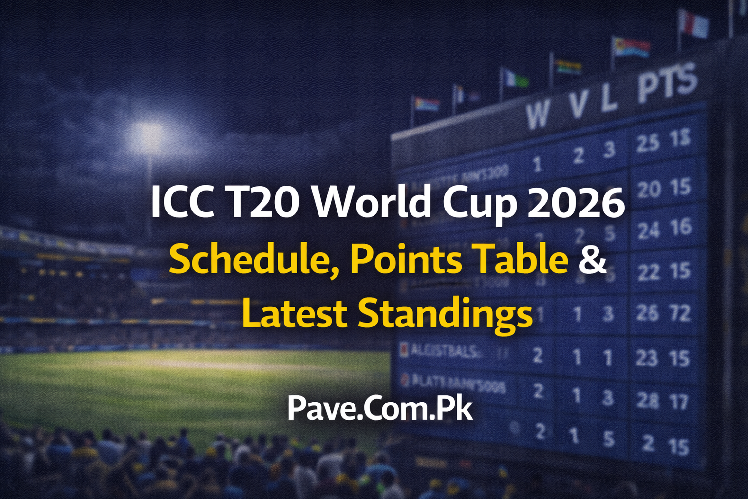 ICC T20 World Cup Schedule Points Table Latest Standings 2026