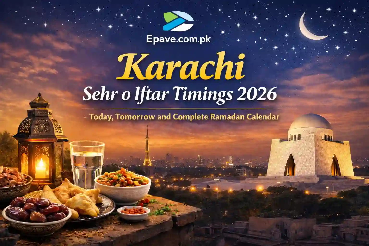 Karachi Sehr o Iftar Timings 2026 – Today, Tomorrow and Complete Ramadan Calendar