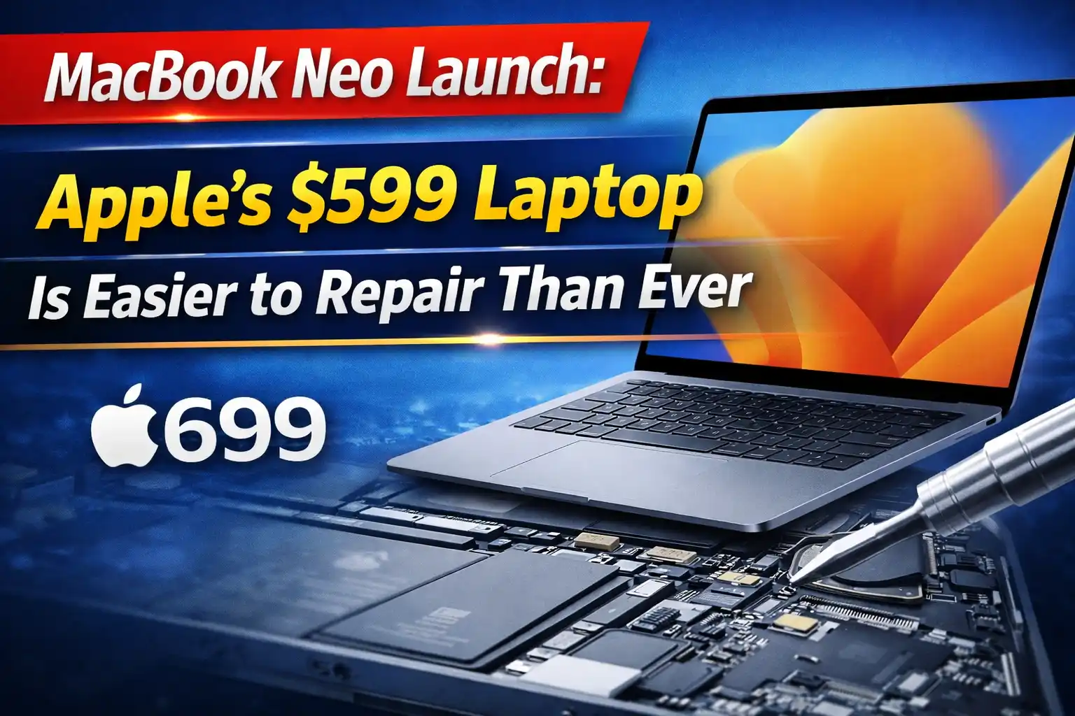 MacBook Neo Launch Apple’s $599 Laptop Is Easier to Repair Than Ever