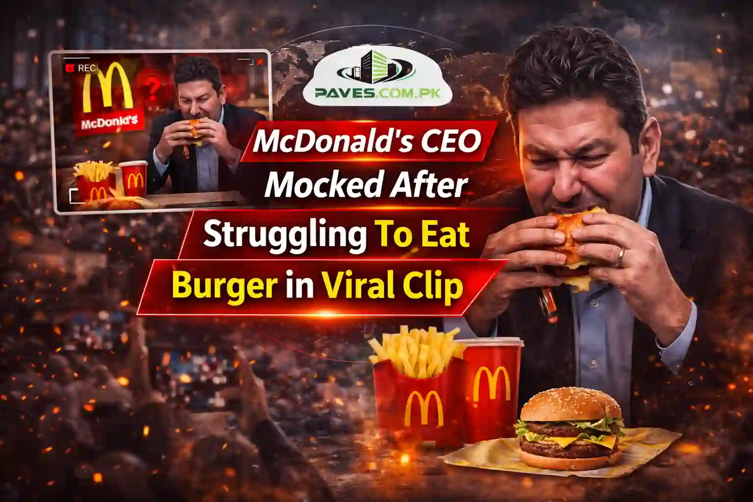 McDonald’s CEO Mocked After Struggling To Eat Burger in Viral Clip 1 McDonald’s CEO Mocked After Struggling To Eat Burger in Viral Clip