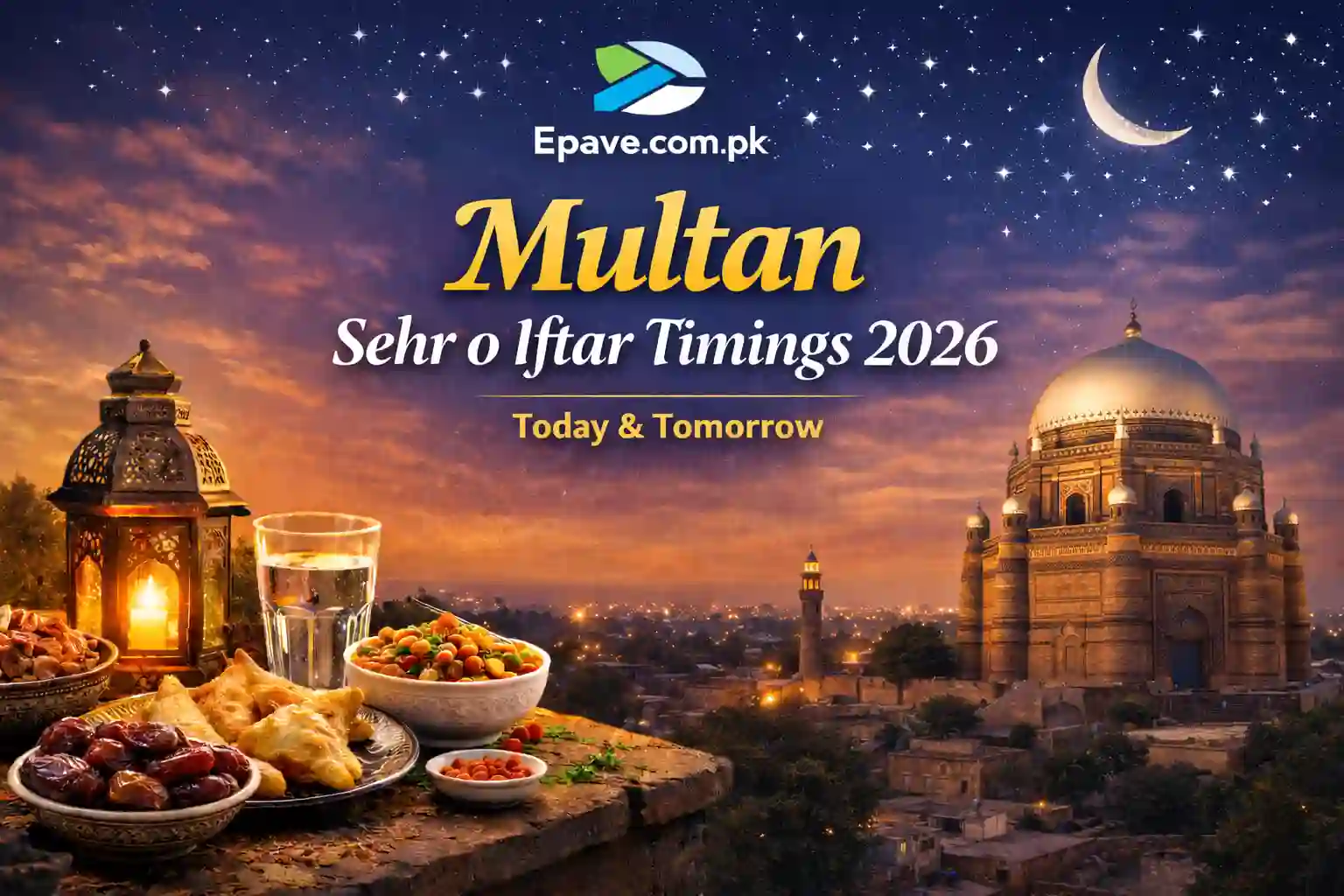 Multan Sehr o Iftar Timings 2026 – Today, Tomorrow and Complete Ramadan Calendar 1 Multan Sehr o Iftar Timings 2026 – Today, Tomorrow and Complete Ramadan Calendar