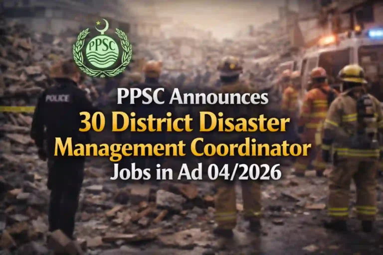 PPSC 30 District Disaster Management Coordinator Jobs Ad 04
