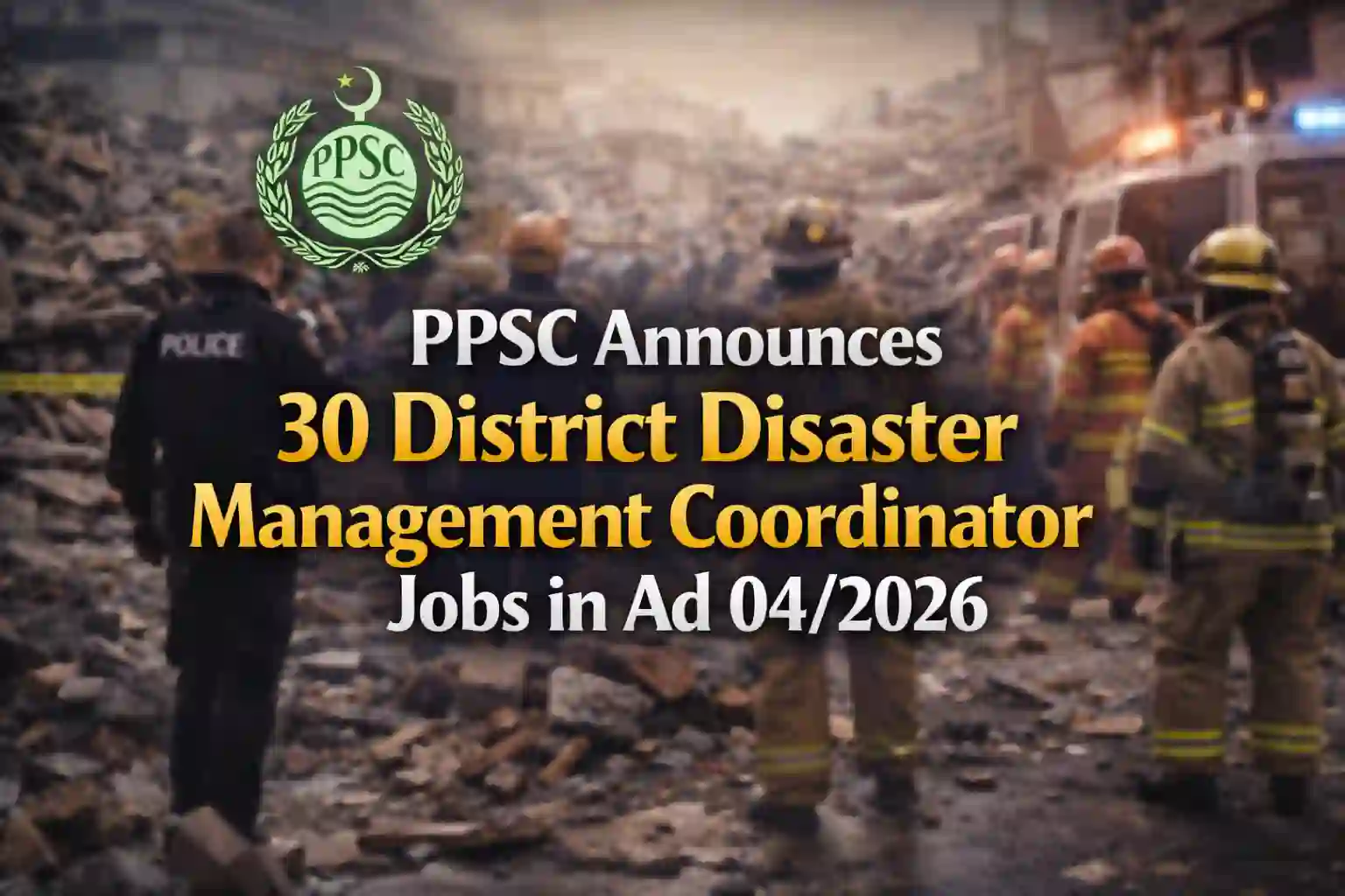 PPSC 30 District Disaster Management Coordinator Jobs Ad 04