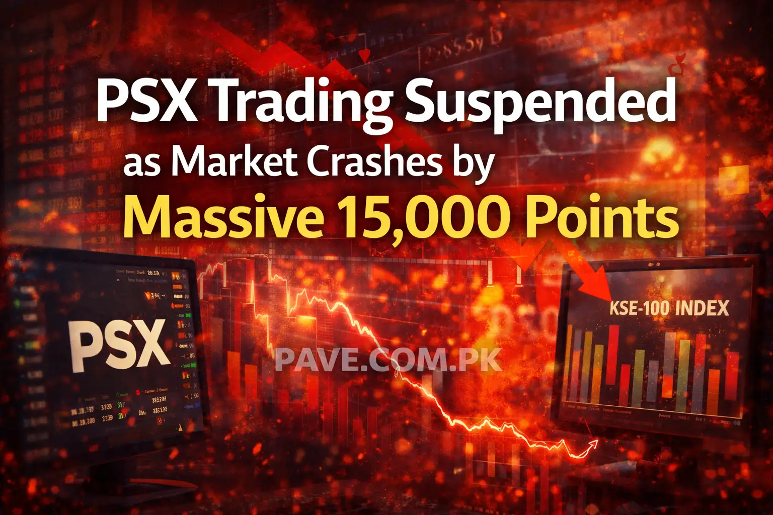 PSX Trading Suspended as Market Crashes by Massive 15,000 Points