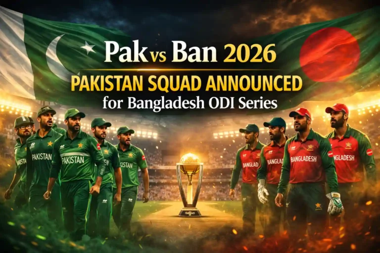Pak vs Ban 2026 Pakistan Squad Announced for Bangladesh ODI Series
