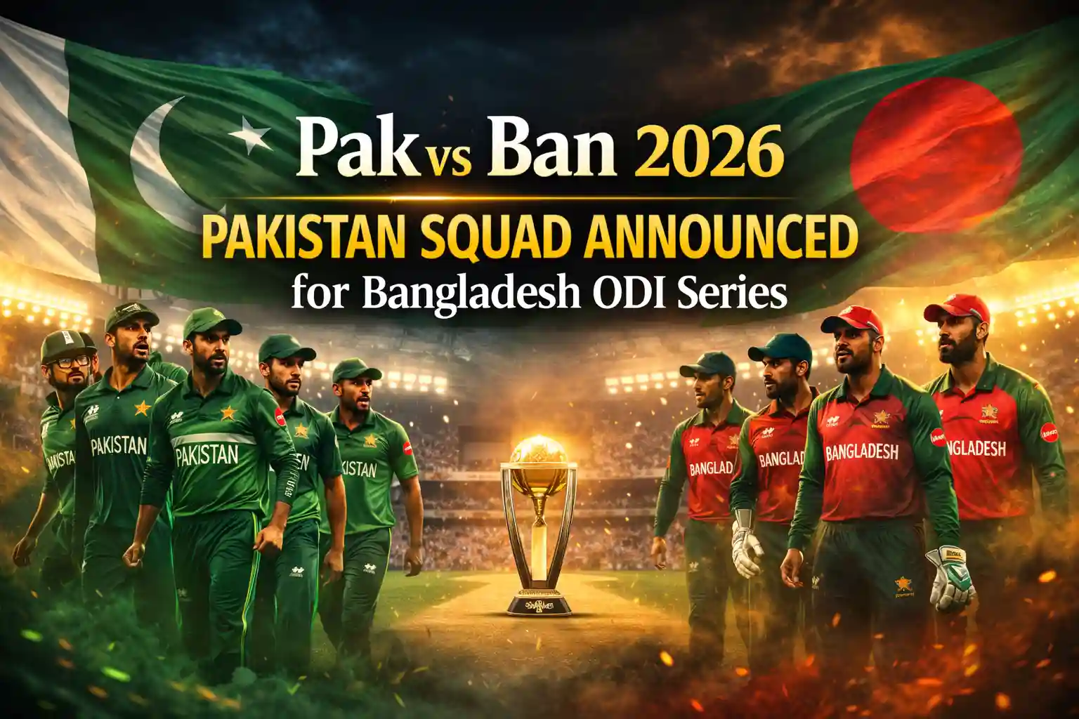 Pak vs Ban 2026: Pakistan Squad Announced for Bangladesh ODI Series 1 Pak vs Ban 2026 Pakistan Squad Announced for Bangladesh ODI Series