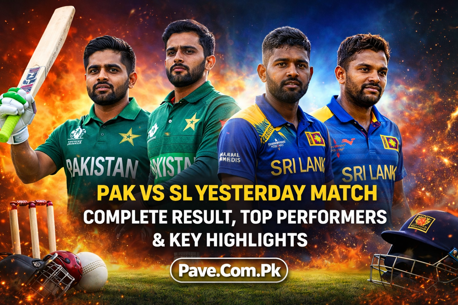 Pak vs SL Yesterday Match Complete Result, Top Performers & Key Highlights 1 Pak vs SL Yesterday Match Complete Result Top Performers Key Highlights