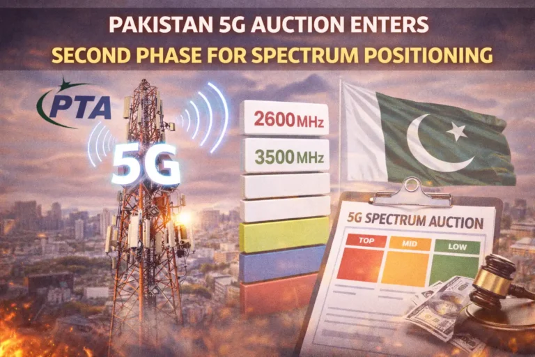 Pakistan 5G Auction Enters Second Phase for Spectrum Positioning