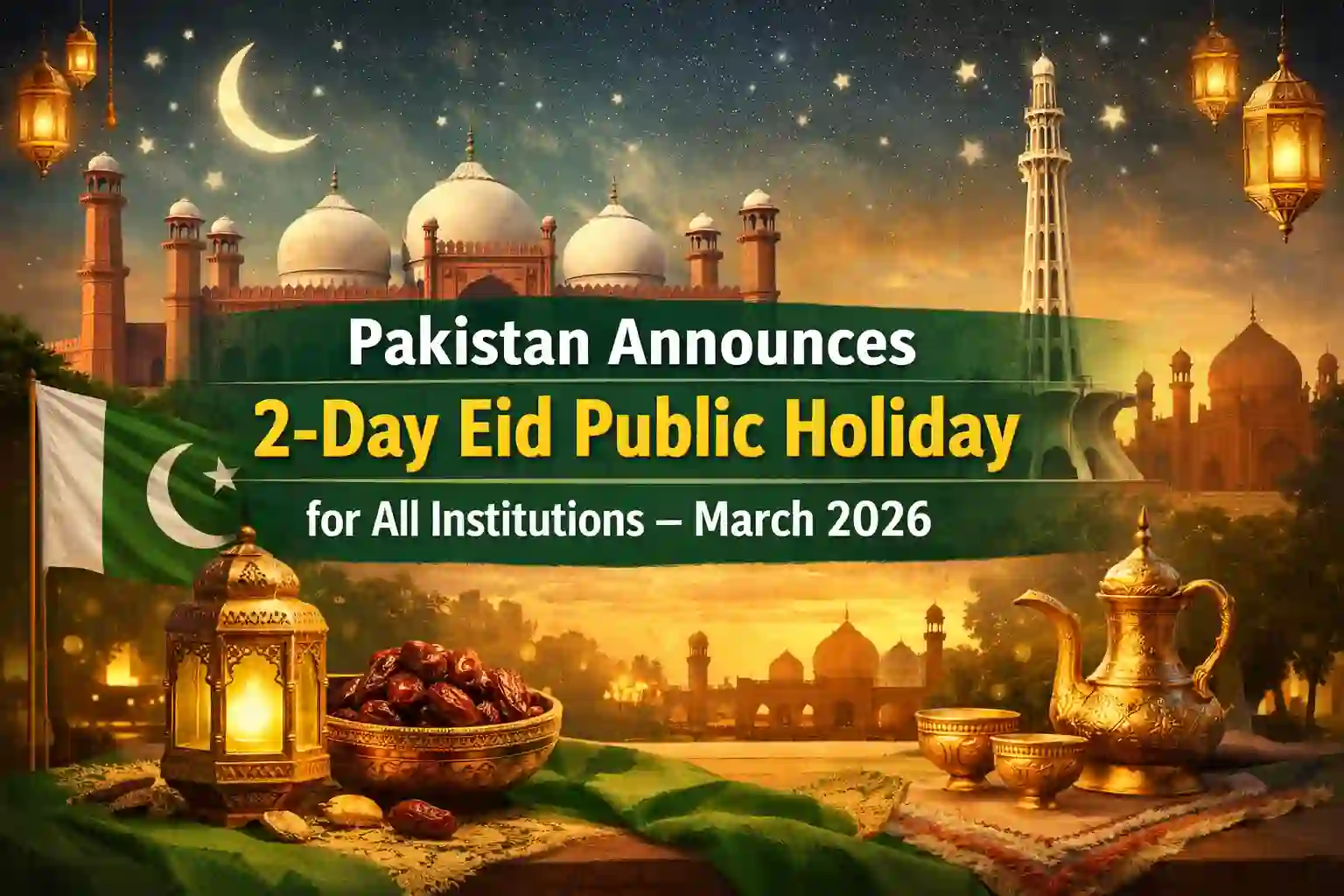 Pakistan Announces 2-Day Eid Public Holiday for All Institutions