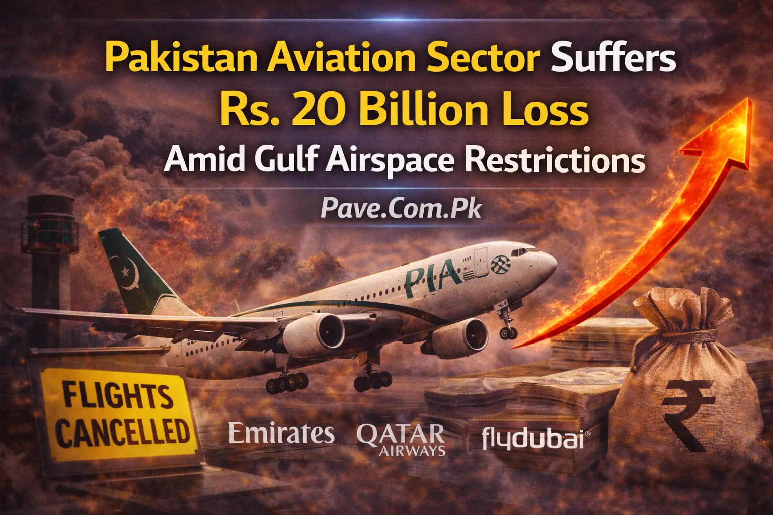 Pakistan Aviation Sector Suffers Rs. 20 Billion Loss Amid Gulf Airspace Restrictions 1 Pakistan Aviation Sector Suffers Rs. 20 Billion Loss Amid Gulf Airspace Restrictions