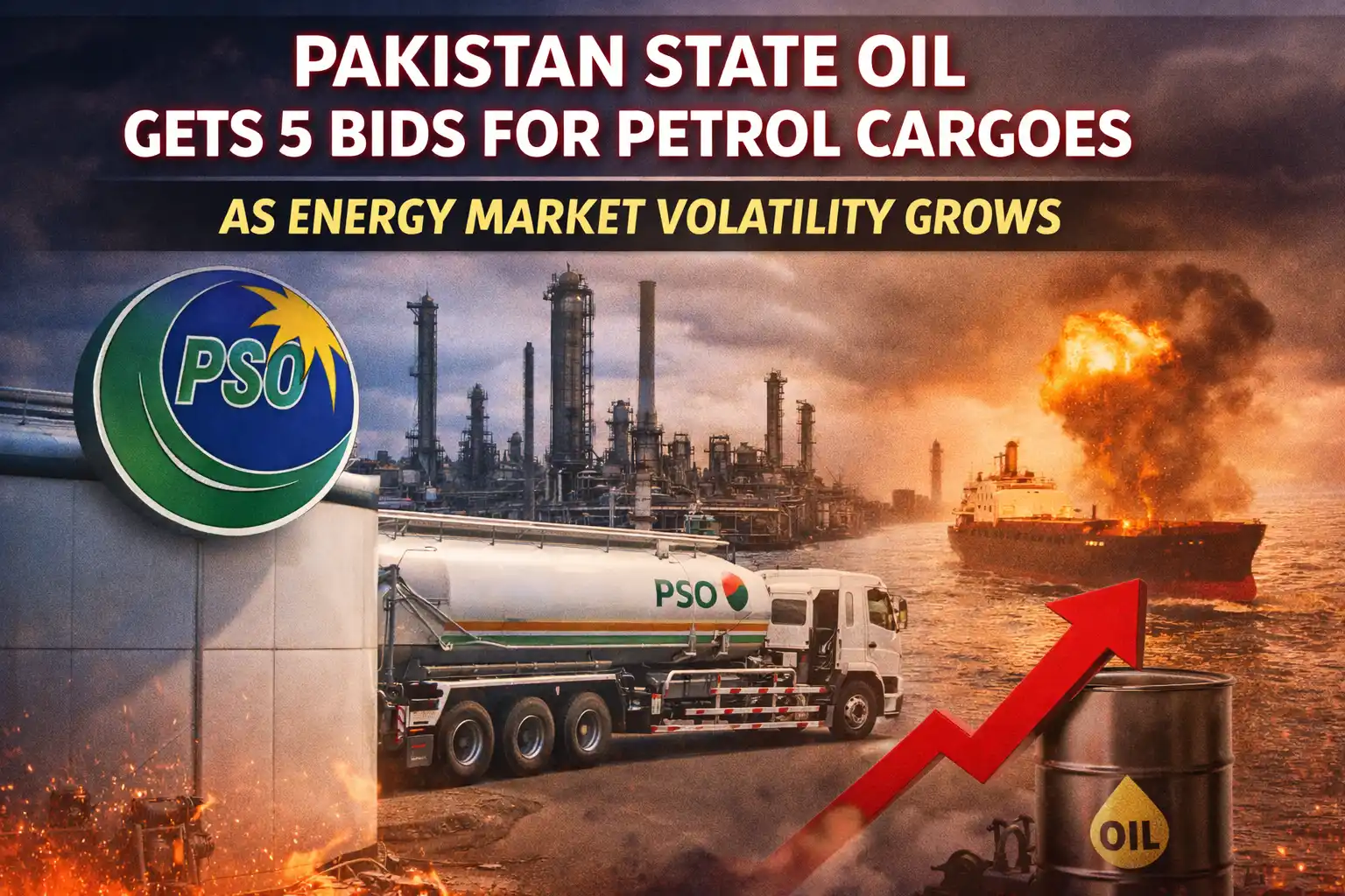 Pakistan State Oil Gets 5 Bids for Petrol Cargoes as Energy Market Volatility Grows