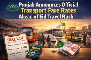Punjab Announces Official Transport Fare Rates Ahead of Eid Travel Rush
