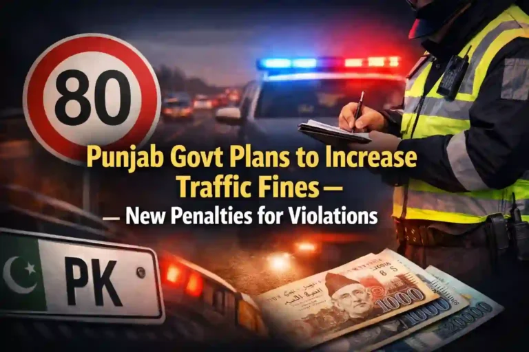 Punjab Govt Plans to Increase Traffic Fines – New Penalties for Violations