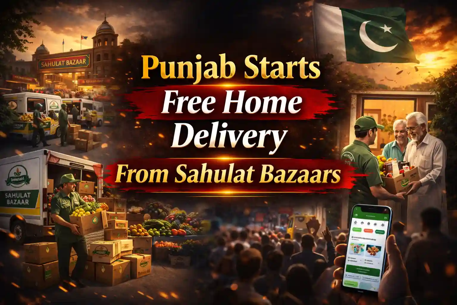 Punjab Starts Free Home Delivery From Sahulat Bazaars
