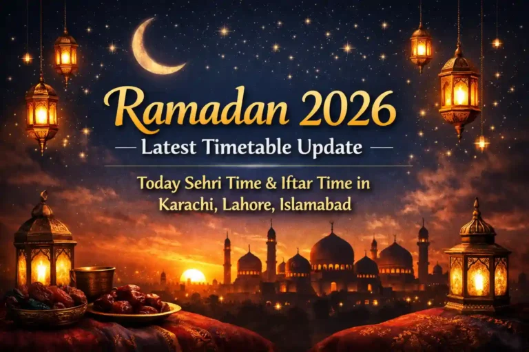 Ramadan 2026 Latest Timetable Update | Today Sehri Time & Iftar Time in Karachi, Lahore, Islamabad 10 Ramadan 2026 Latest Timetable Update Today Sehri Time & Iftar Time in Karachi, Lahore, Islamabad