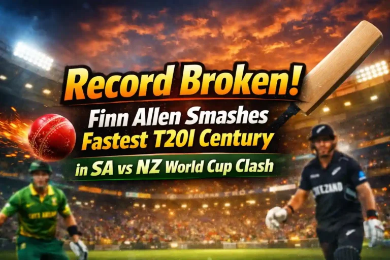 Record Broken! Finn Allen Smashes Fastest T20I Century in SA vs NZ World Cup Clash 10 Record Broken! Finn Allen Smashes Fastest T20I Century in SA vs NZ World Cup Clash