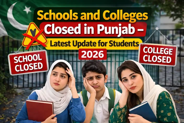 Schools and Colleges Closed in Punjab – Latest Update for Students 2026