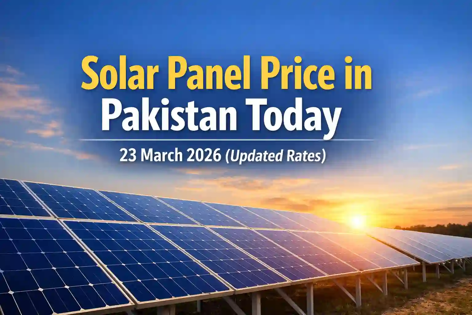 Solar Panel Price in Pakistan Today – 23 March 2026 (Updated Rates)