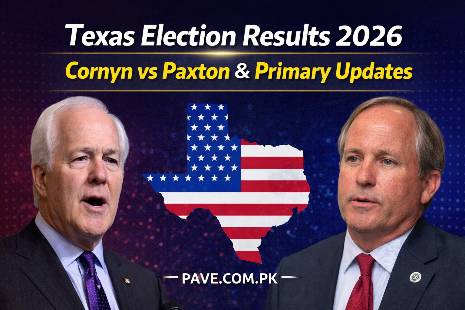Texas Election Results 2026 Live Updates on Texas Senate Race Cornyn vs Paxton Primary Results