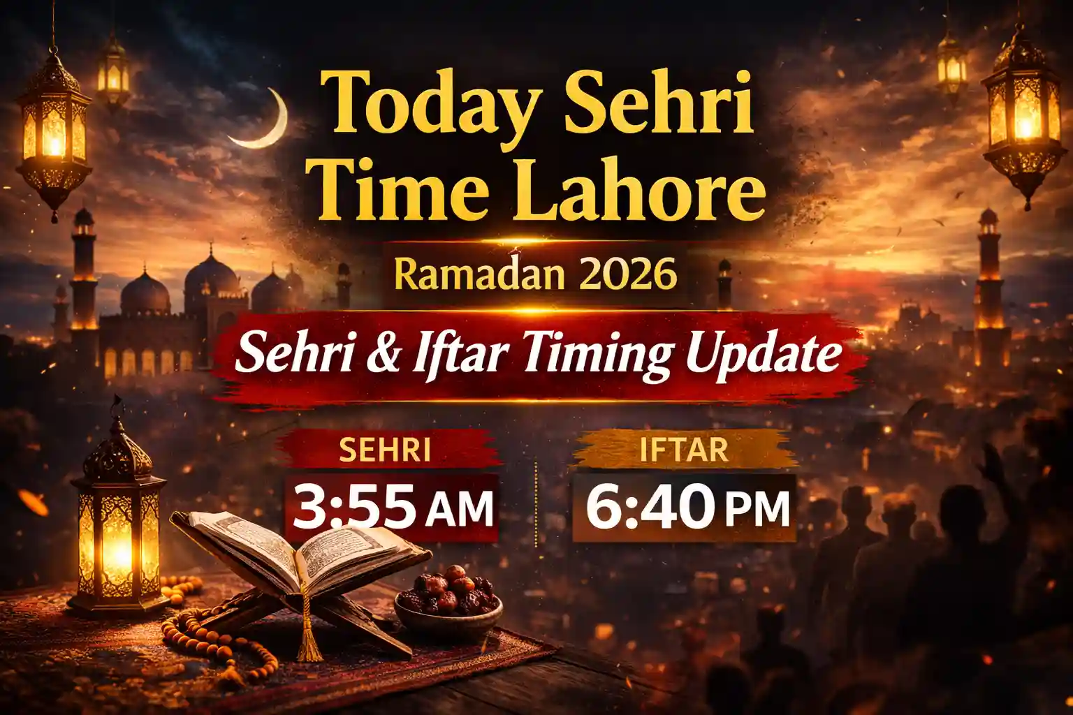Today Sehri Time Lahore