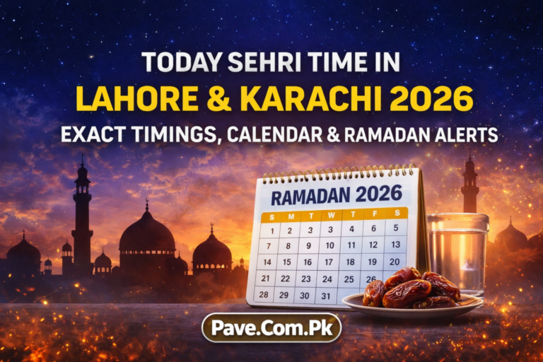 Today Sehri Time in Lahore & Karachi 2026: Exact Timings, Calendar & Ramadan Alerts