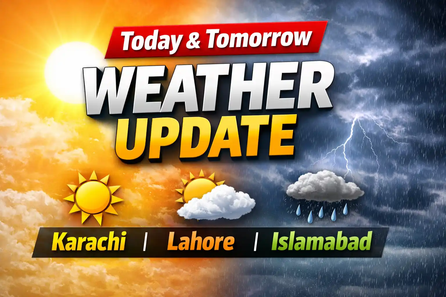 Today’s & Tomorrow Weather Forecast Karachi, Lahore and Islamabad