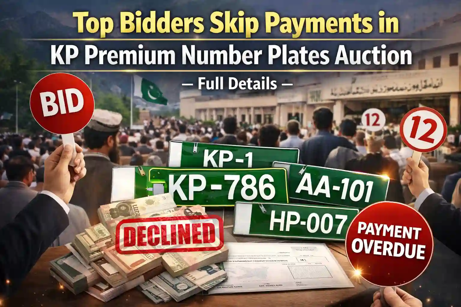 Top Bidders Skip Payments in KP Premium Number Plates Auction