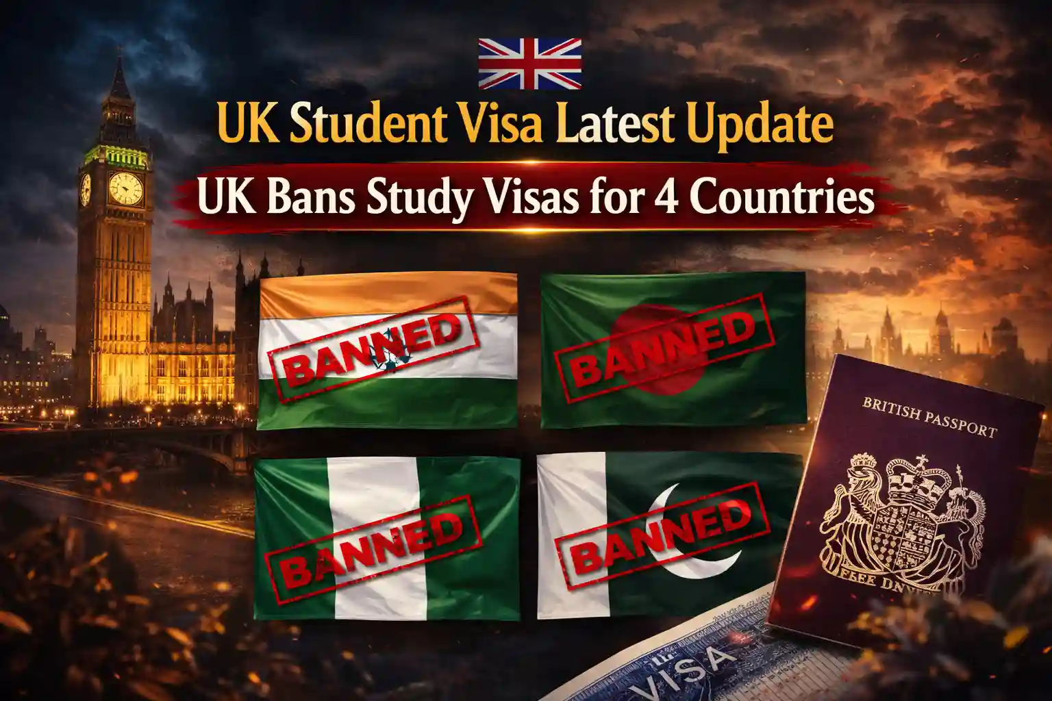 UK Student Visa Latest Update | UK Bans Study Visas for 4 Countries 1 UK Student Visa Latest Update UK Bans Study Visas for 4 Countries 2